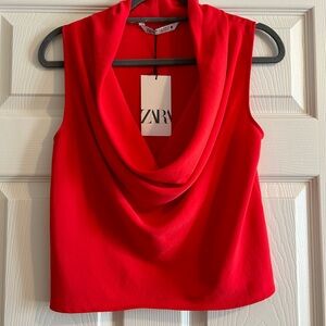 ZARA red blouse
